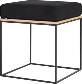Черен тапициран стол Feo – noo.ma