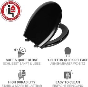 Тоалетна чиния с автоматично затваряне 37 x 44,5 см Rieti – Wenko