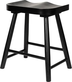 Черен стол от масивен дъб Vander – White Label