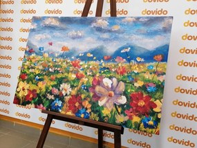 Картина на платно – Масло на диви цветя