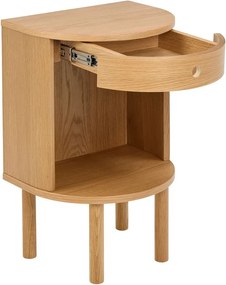 Нощно шкафче от декор от дъб в светло естествен цвят Paron – Actona