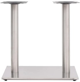 325441 vidaXL Крак за бистро маса, сребрист, 70x40x72 см, неръждаема стомана