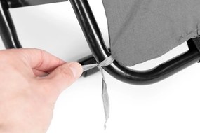 Сива възглавница за градински шезлонг 160 cm