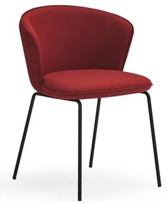 Червени тапицирани трапезни столове в комплект 2 бр. Add – Teulat