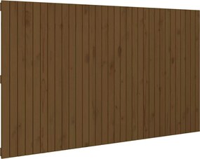 824931 vidaXL Стенна табла за спалня, меденокафява, 204x3x110 см, бор масив