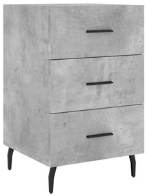 827680 vidaXL Нощно шкафче, бетонно сиво, 40x40x66 см, инженерно дърво