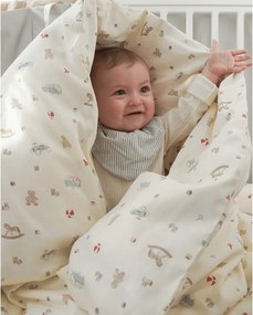 Светложълто детско спално бельо за детско креватче от органичен памук 100x140 cm Vintage Toys – Cam Cam Copenhagen