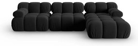 Диван от черно кадифе 285 cm Bellis - Micadoni Home