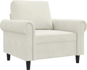 359517 vidaXL Кресло, кремаво, 60 см, кадифе