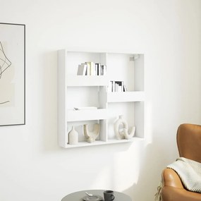 854544 vidaXL Стенен шкаф, бял, 80x15x80 см, инженерно дърво