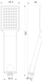 Матово черна пластмасова душ глава – Sapho