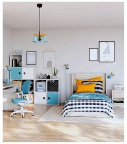 Светлосиня настолна лампа с метален абажур (височина 50 cm) Mouse – GTV