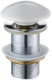 Mexen клик-клак кръгла тапа, бяла керамична - 79910-25