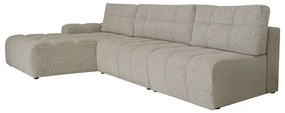 Светлокафяв разтегателен модулен ъглов диван с място за съхранение (ляв ъгъл) Lulu – Miuform