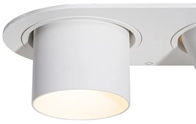 Комплект от 6 вградени спота бели GU10 50mm 2-Light - Installa