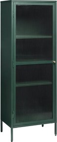 Зелена метална витрина Bronco, височина 160 cm - Unique Furniture