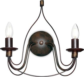 Ideal Lux - Настенна лампа CORTE 2xE14/40W/230V кафява/патина