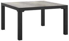 362800 vidaXL Градинска маса за кафе сива 55x55x31 cм DPC и стомана