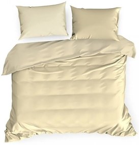 Бежови луксозни чаршафи, изработени от памучен сатен 3 части: 1бр 160 cmx200 + 2бр 70 cmx80