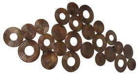 Арт Деко стенна лампа мед 138 см - Circles