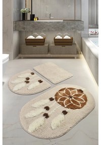 Комплект от 3 килимчета за баня Indian Ruya - Foutastic
