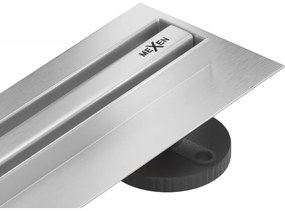 Mexen Flat 360° Slim въртящ се линеен сифон 80 см, инокс - 1041080