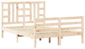 3193896 vidaXL Рамка за легло с табла Double масивно дърво