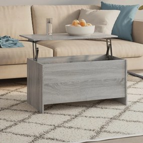819267 vidaXL Маса за кафе, сив сонома, 102x55,5x52,5 см, инженерно дърво