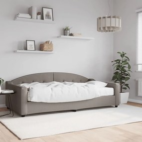 3197520 vidaXL Канапе с матрак, таупе, 100x200 см, плат