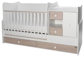 LORELLI Classic Трансформиращо се легло-люлка 190/72 см. MINI MAX БЯЛО/КЕХЛИБАР
