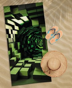 Детска плажна кърпа Minecraft 3D 100% памук Ширина: 70 см | Дължина: 140 см