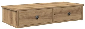 859958 vidaXL Стенен рафт с чекмеджета дъб артизан 80x34x17см инженерно дърво