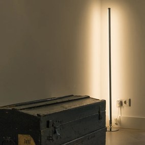 Комплект от 2 модерни подови лампи LED хром - Line-up