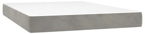 4016576 vidaXL Матрак за легло с покет пружини светлосив 120x210x20 см кадифе