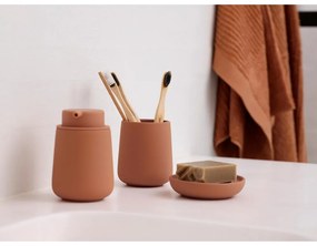 Оранжева керамична чаша за четки за зъби Nova One – Zone