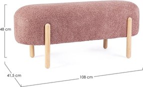 Теракотена подплатена пейка от прежда с примки от букле Dayla – Bizzotto