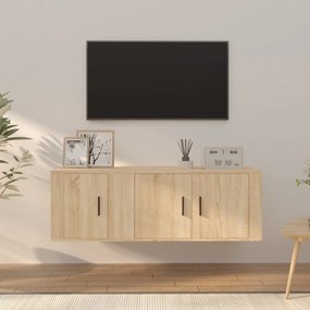 3188409 vidaXL Комплект ТВ шкафове от 2 части, сонома дъб, инженерно дърво