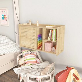 Стенен шкаф за книги в дъбов декор в естествен цвят 65x30 cm Sima - Kalune Design