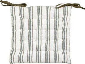 Възглавница за стол atmosphera Groove, Райе, Зелен, 38×38 cm