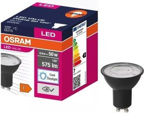 LED Крушка VALUE PAR16 GU10/6,9W/230V 6500K 120° черен - Osram