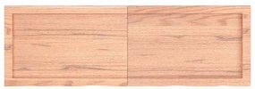 363695 vidaXL Стенен рафт светлокафяв 120x40x(2-6) см обработен масивен дъб