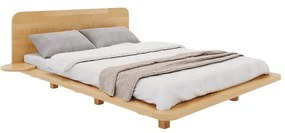 Двойно легло от букова дървесина 140x200 см в естествен цвят Japandic - Skandica