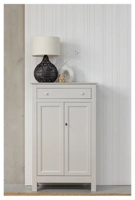 Светлосив висок заключващ се скрин от борова дървесина 93x150 cm Eva - WOOOD