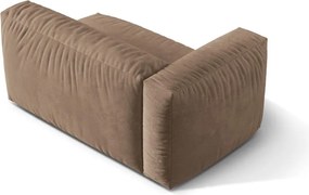 Светлокафяв кадифен модул за диван (ляв ъгъл) Martina – Micadoni