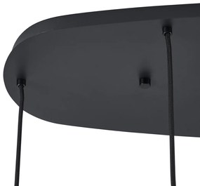 Модерен висящ лампион черен с 6 светлини - Biles