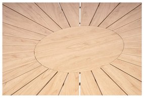 Комплект от 4 бели стола за хранене Jaanna и маса от естествен цвят Marienlist - Bonami Essentials