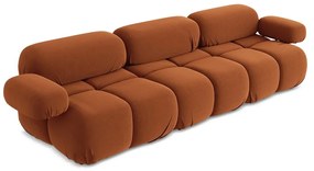 Оранжев кадифен модулен диван 285 cm Lokua – Makamii