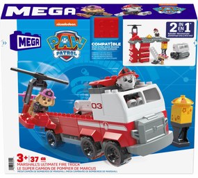 Playset Megablocks Paw Patrol Пожарникарски Камион + 3 години 37 Части