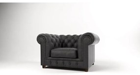 Антрацитно кадифено кресло Cambridge - Ropez
