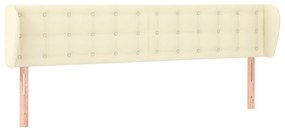 3117242 vidaXL Горна табла с уши, кремава, 163x23x78/88 см, изкуствена кожа